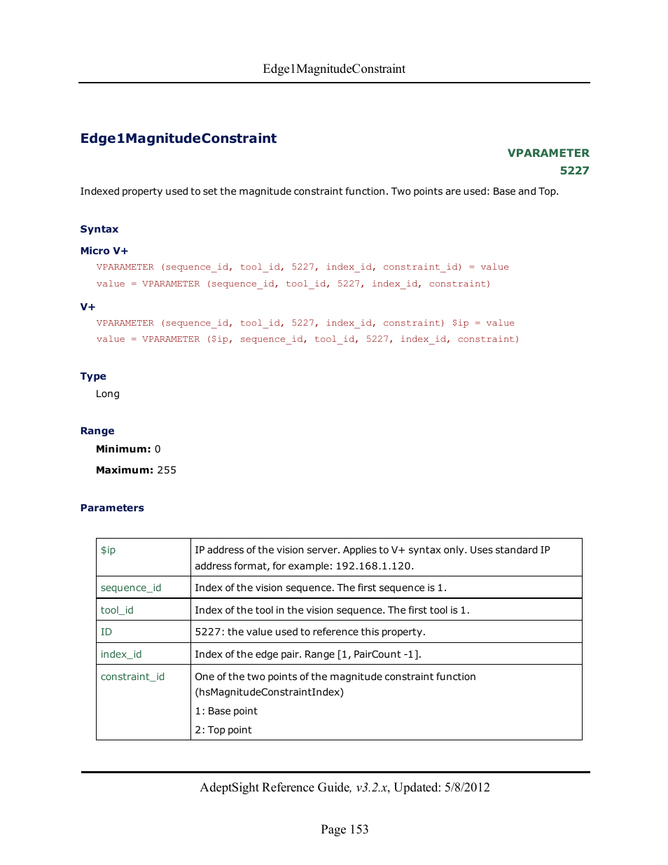 Edge1magnitudeconstraint | Adept AdeptSight Reference Guide User Manual | Page 153 / 579