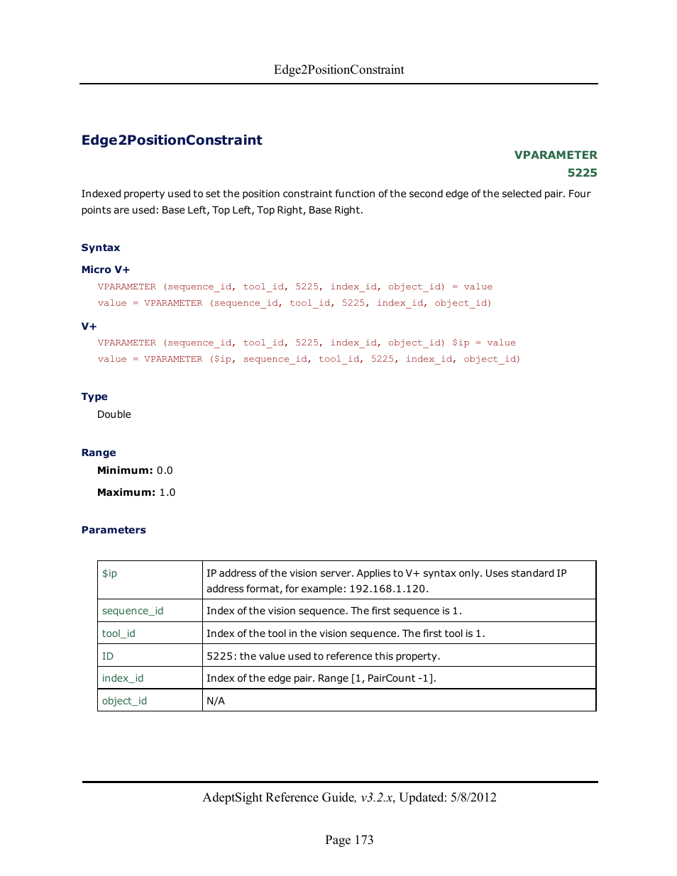 Edge2positionconstraint | Adept AdeptSight Reference Guide User Manual | Page 173 / 579