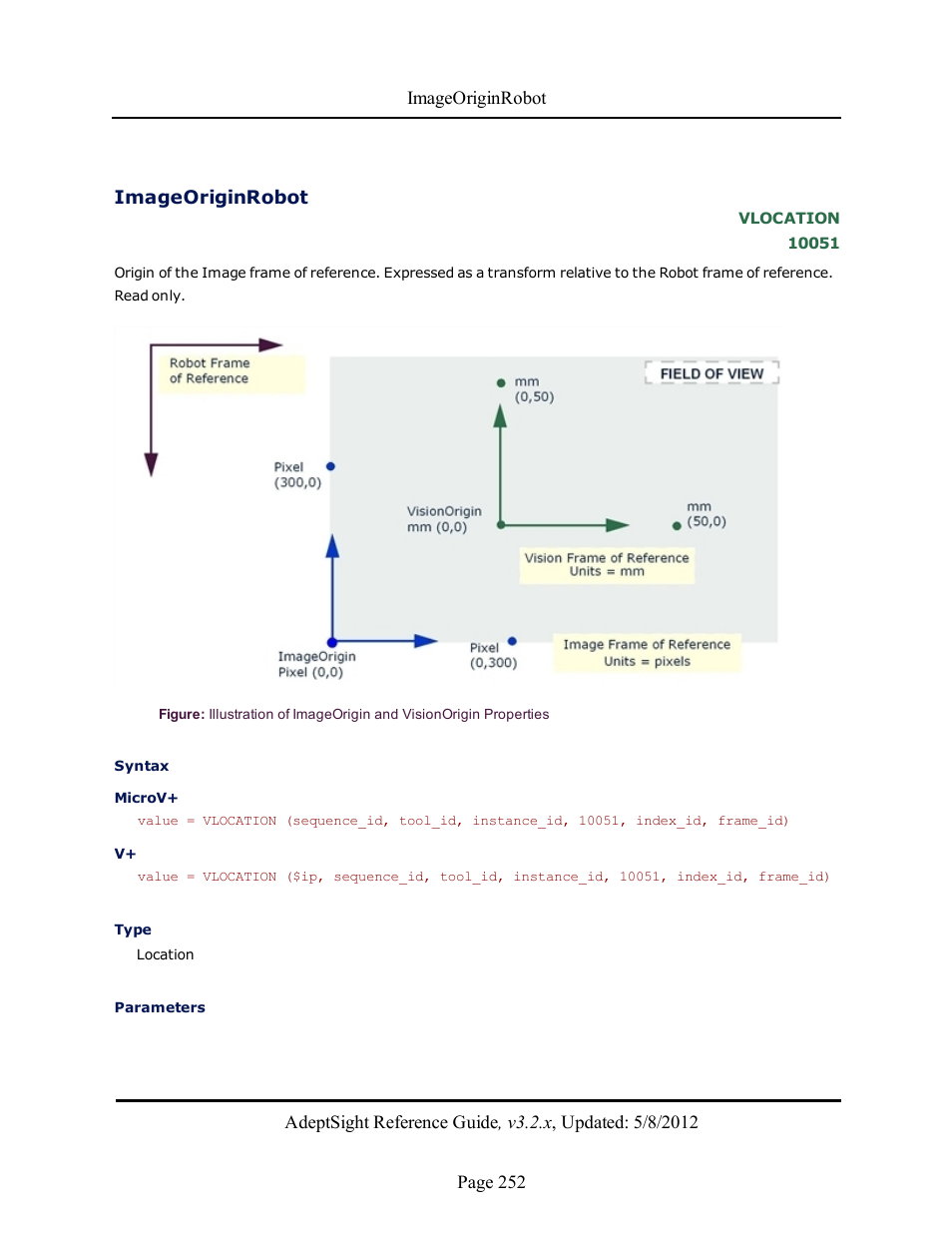 Imageoriginrobot | Adept AdeptSight Reference Guide User Manual | Page 252 / 579