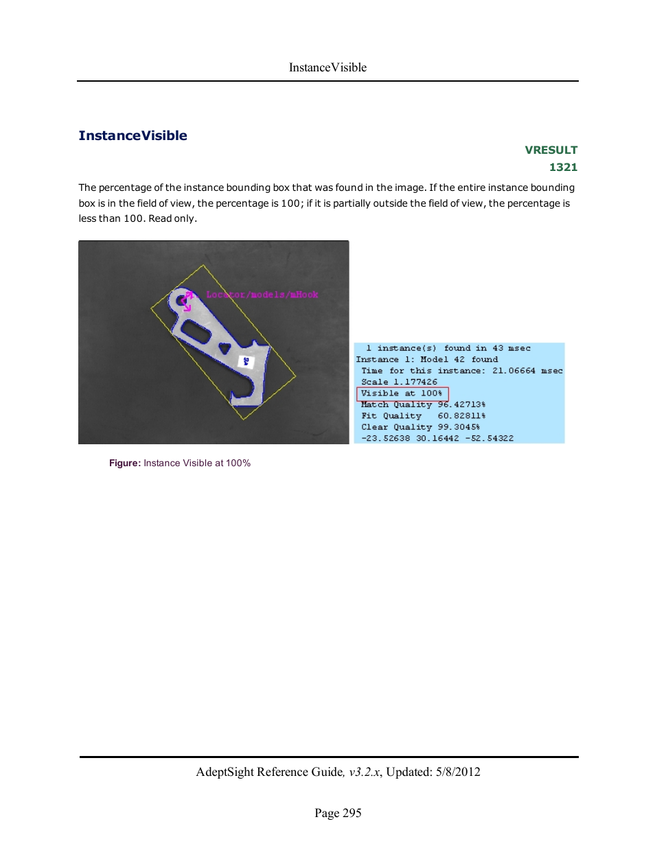 Instancevisible | Adept AdeptSight Reference Guide User Manual | Page 295 / 579