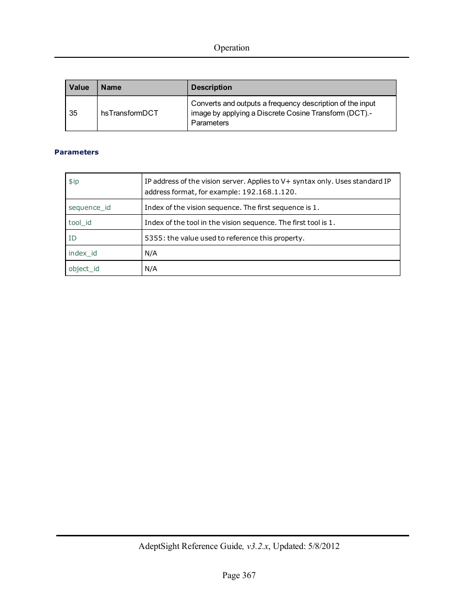 Adept AdeptSight Reference Guide User Manual | Page 367 / 579