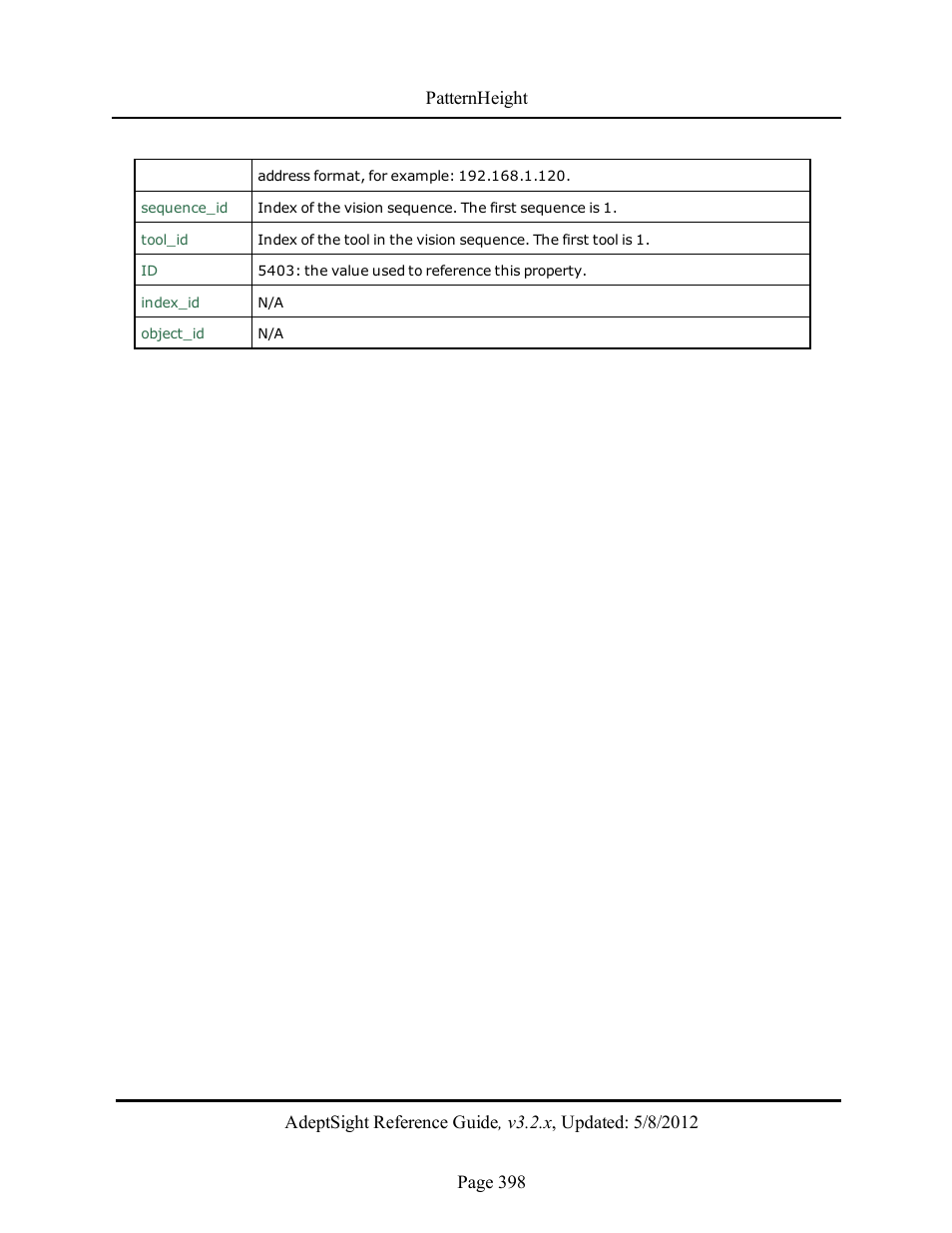 Adept AdeptSight Reference Guide User Manual | Page 398 / 579