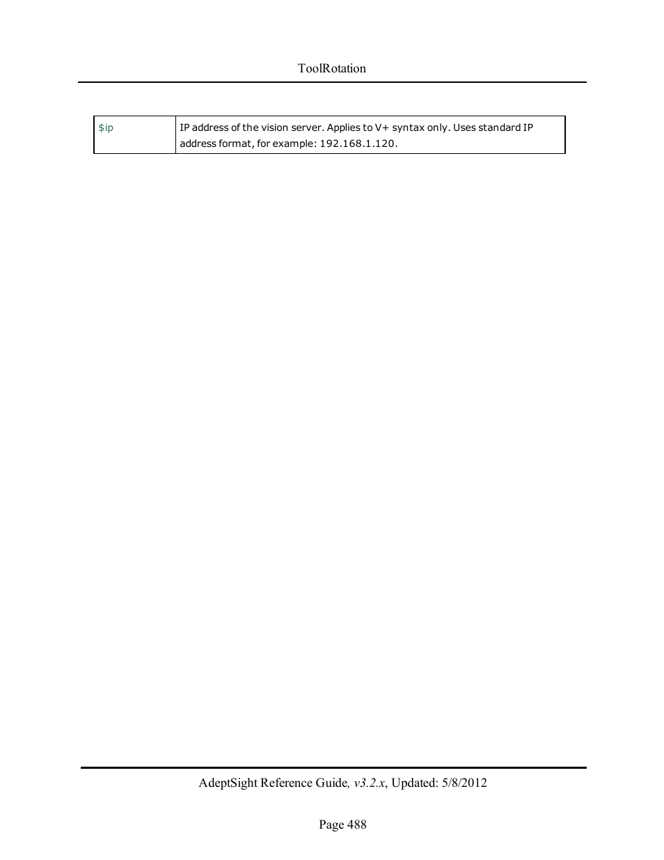 Adept AdeptSight Reference Guide User Manual | Page 488 / 579