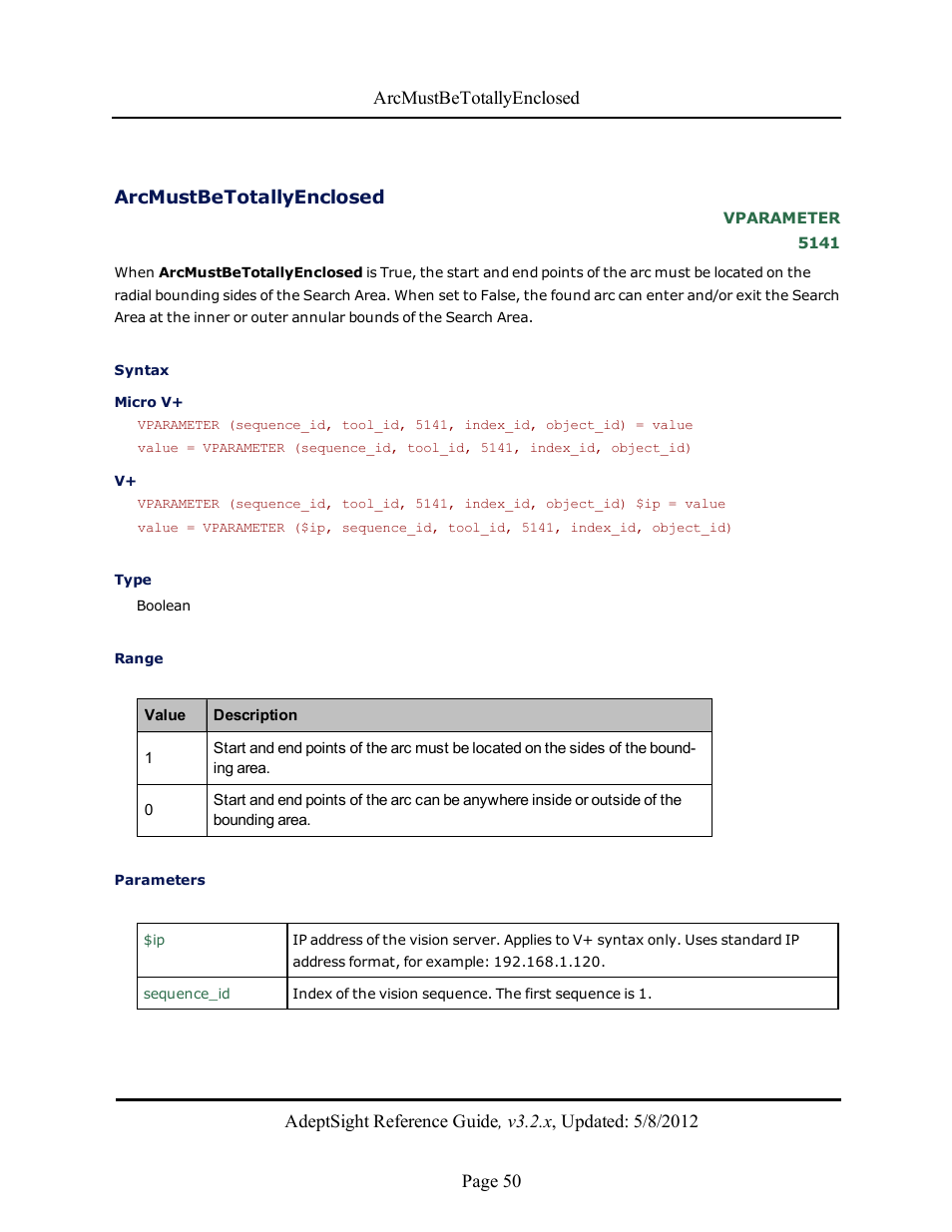 Arcmustbetotallyenclosed | Adept AdeptSight Reference Guide User Manual | Page 50 / 579