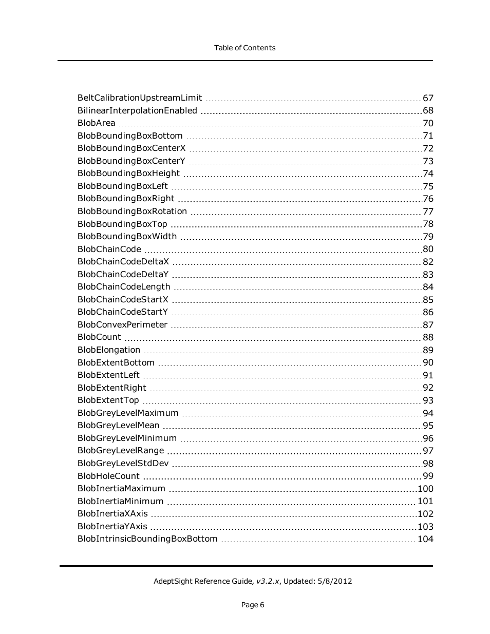 Adept AdeptSight Reference Guide User Manual | Page 6 / 579