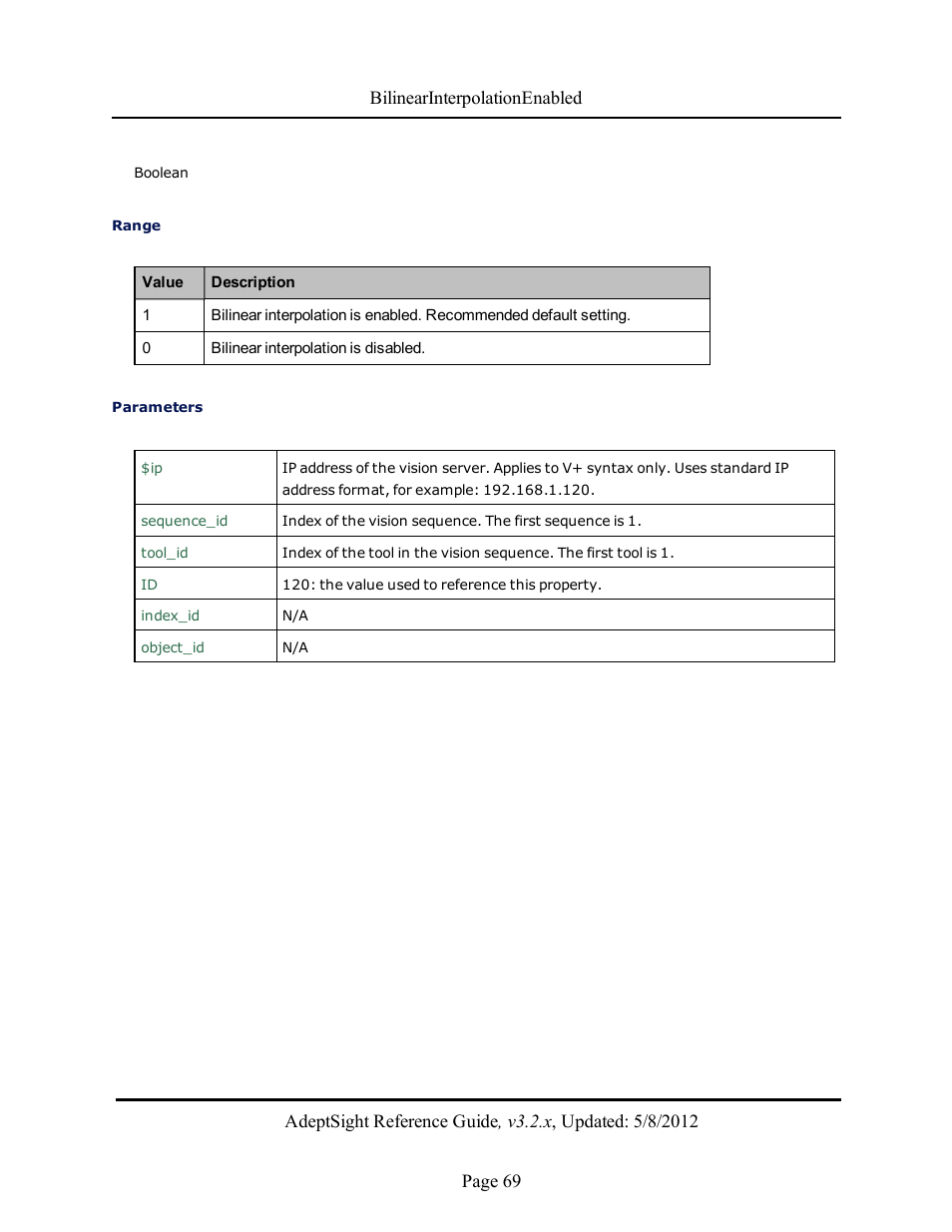 Adept AdeptSight Reference Guide User Manual | Page 69 / 579