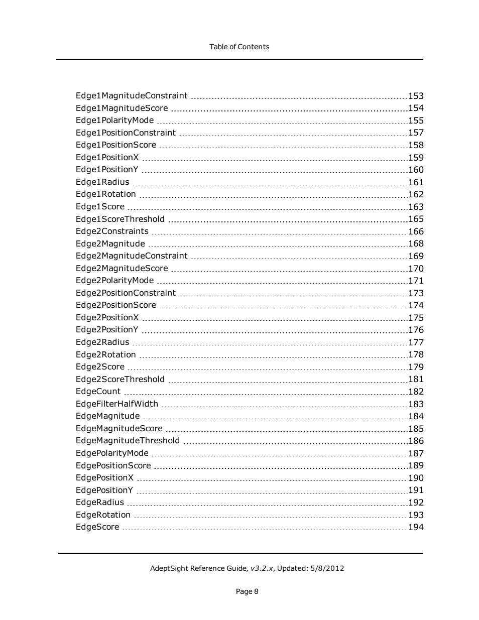 Adept AdeptSight Reference Guide User Manual | Page 8 / 579