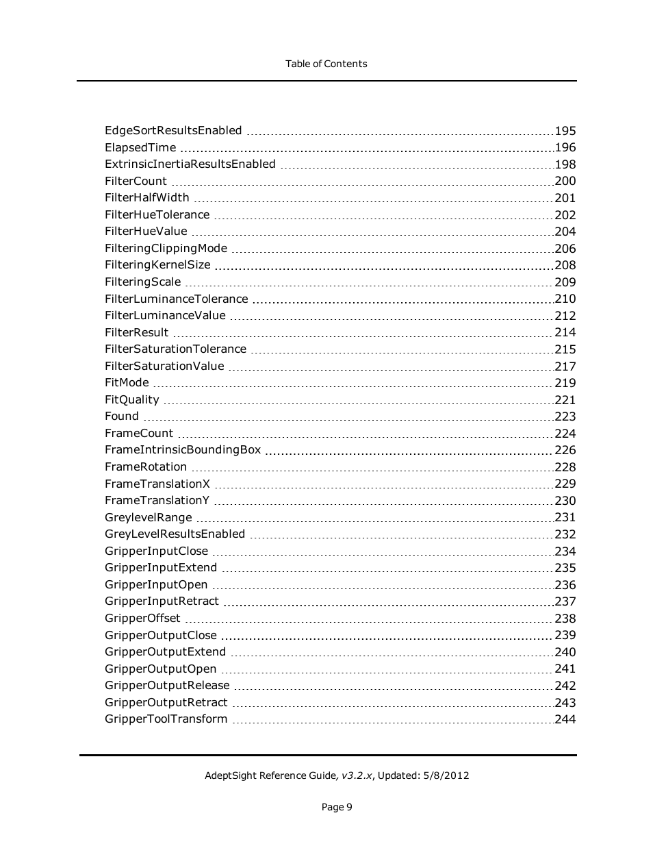 Adept AdeptSight Reference Guide User Manual | Page 9 / 579