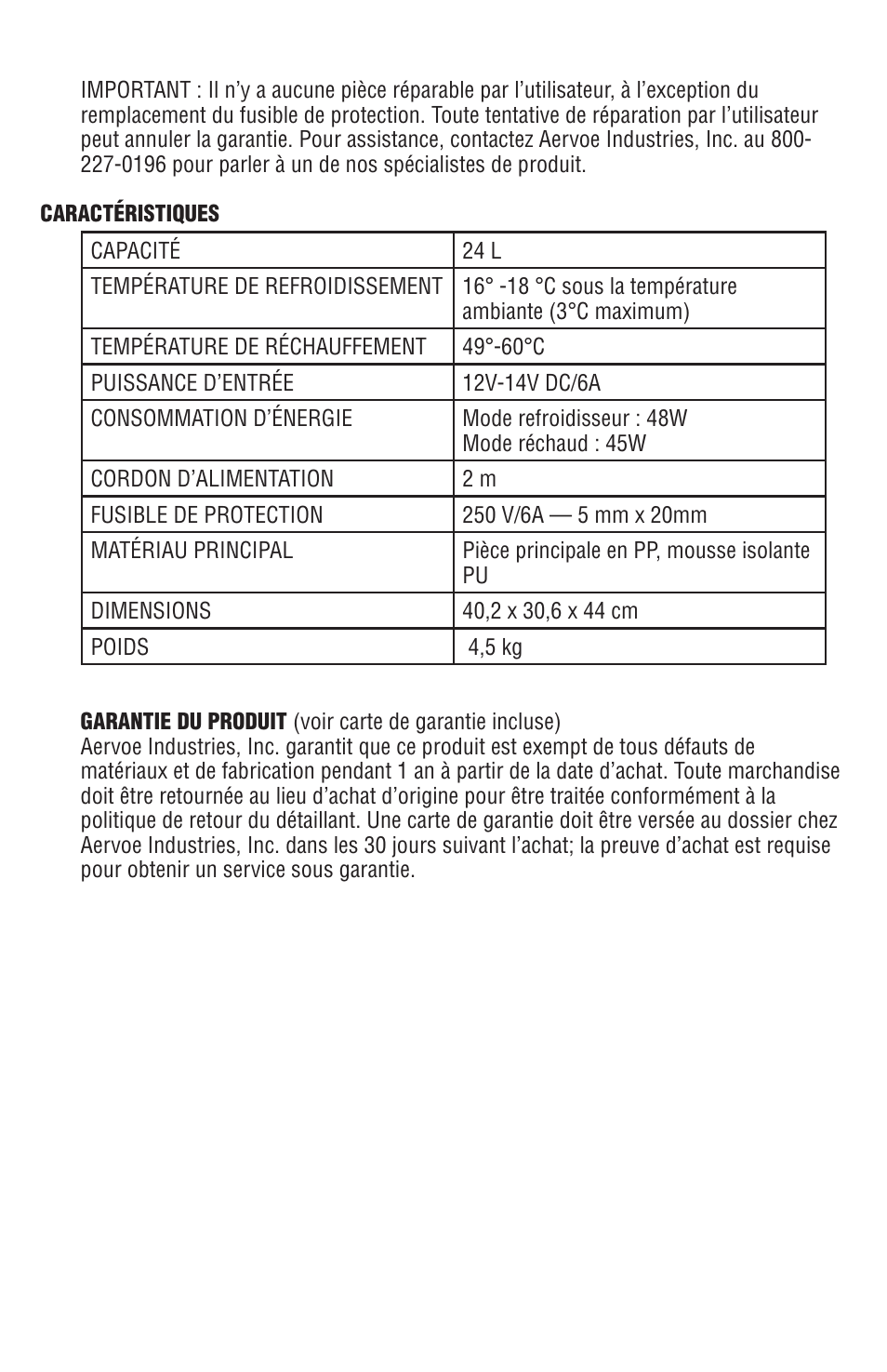 Aervoe Thermoelectric Cooler User Manual | Page 9 / 16