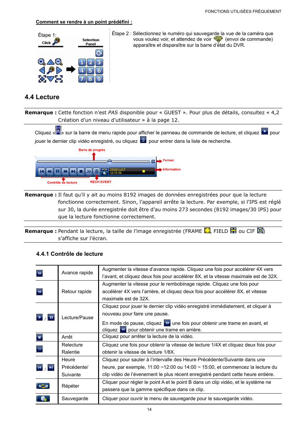 4 lecture, 1 contrôle de lecture | AGI Security SYS-16A901 User Manual User Manual | Page 102 / 459