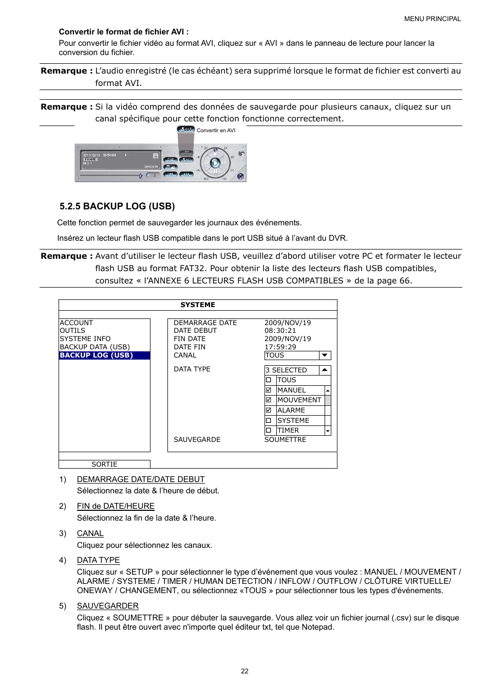 5 backup log (usb) | AGI Security SYS-16A901 User Manual User Manual | Page 110 / 459