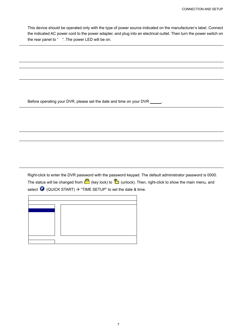 4 dvr power on, 5 date and time setting | AGI Security SYS-16A901 User Manual User Manual | Page 13 / 459