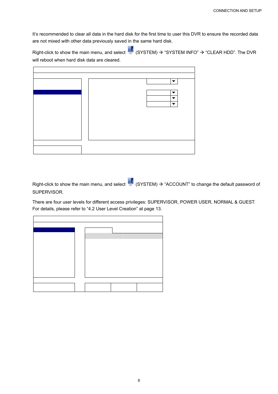 6 clear hard disk, 7 password setting | AGI Security SYS-16A901 User Manual User Manual | Page 14 / 459