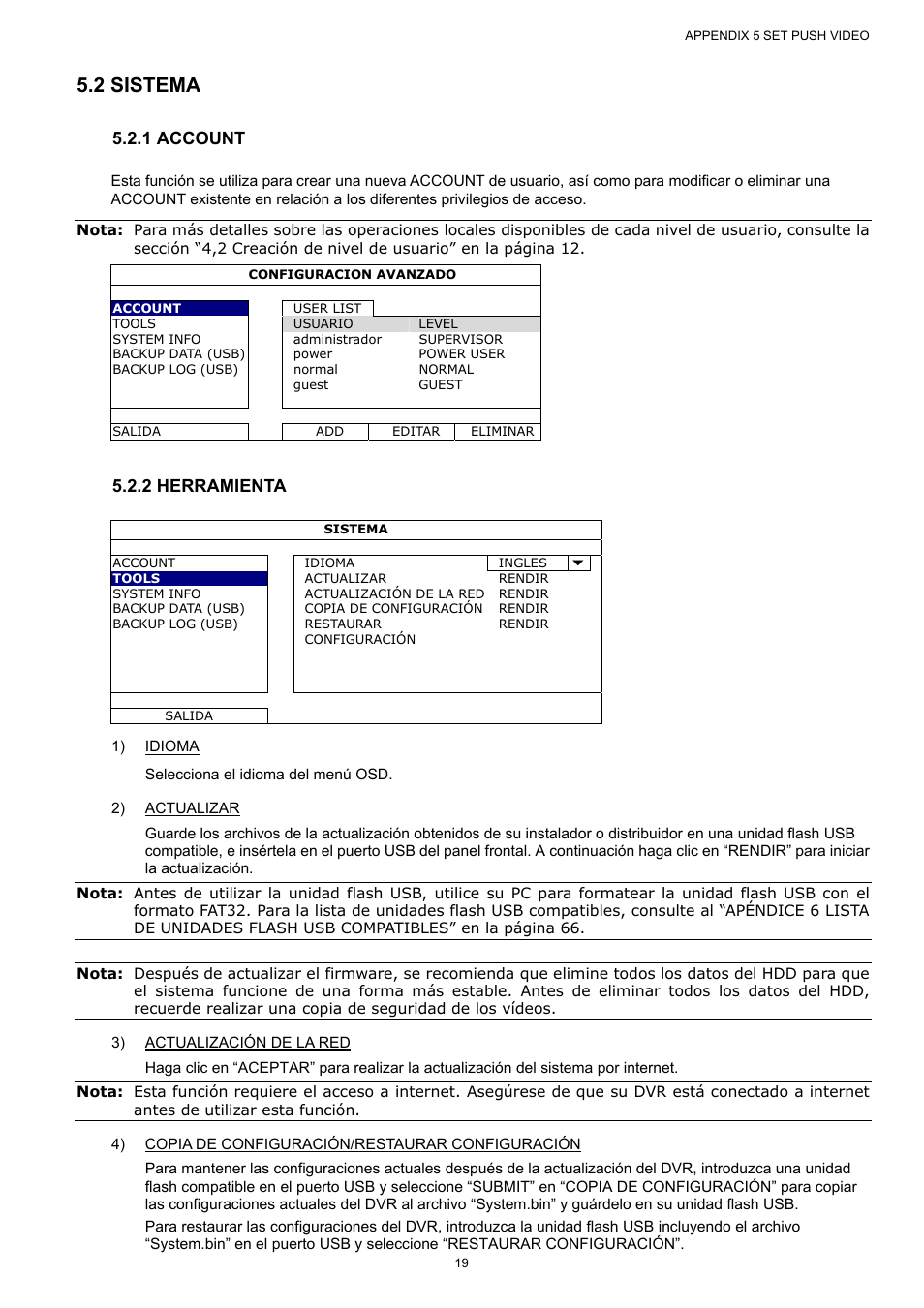 2 sistema, 1 account, 2 herramienta | AGI Security SYS-16A901 User Manual User Manual | Page 182 / 459