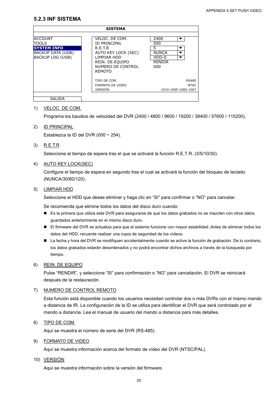 3 inf sistema | AGI Security SYS-16A901 User Manual User Manual | Page 183 / 459