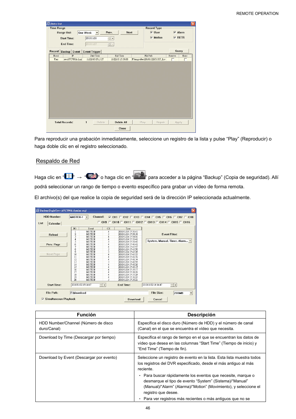 Respaldo de red | AGI Security SYS-16A901 User Manual User Manual | Page 209 / 459