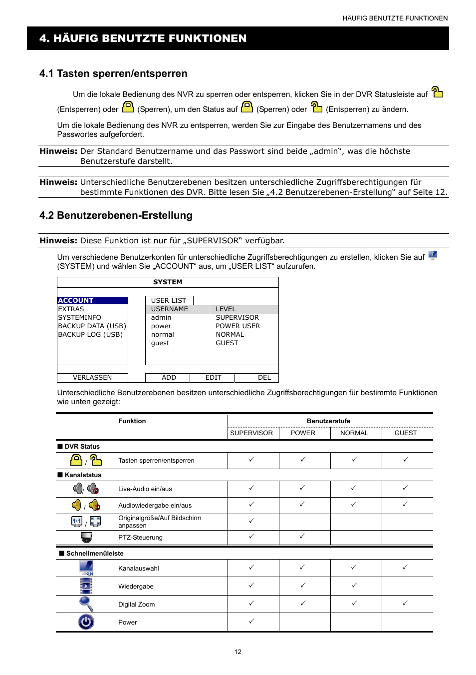 2 benutzerebenen-erstellung | AGI Security SYS-16A901 User Manual User Manual | Page 325 / 459