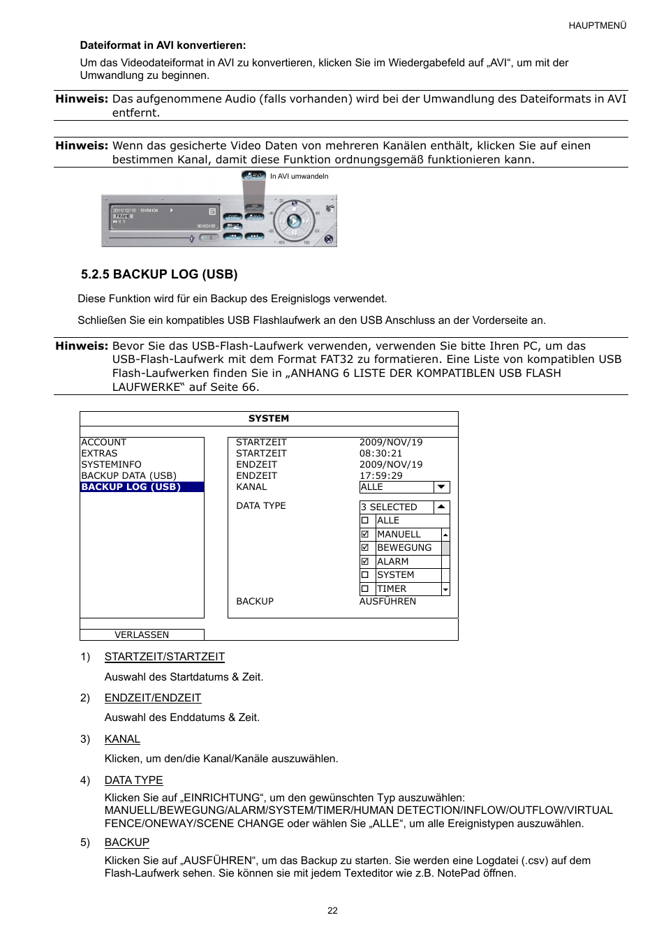 5 backup log (usb) | AGI Security SYS-16A901 User Manual User Manual | Page 335 / 459