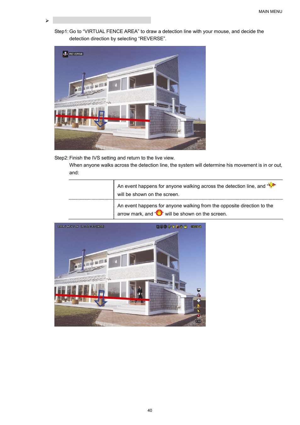 Virtual fence and one way | AGI Security SYS-16A901 User Manual User Manual | Page 46 / 459
