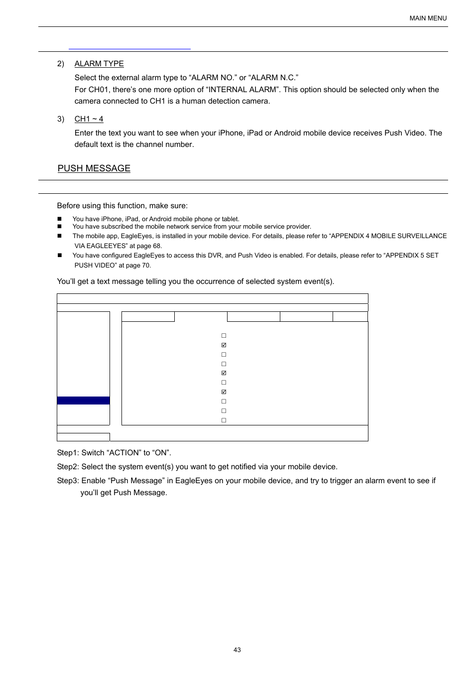 Push message | AGI Security SYS-16A901 User Manual User Manual | Page 49 / 459