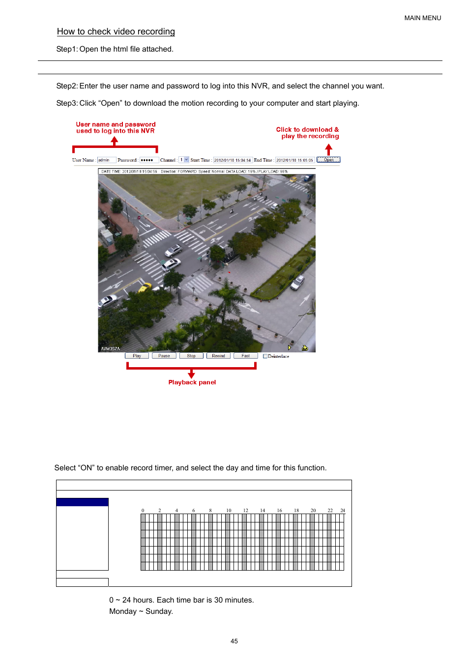 How to check video recording, 5 schedule setting, 1 record | AGI Security SYS-16A901 User Manual User Manual | Page 51 / 459