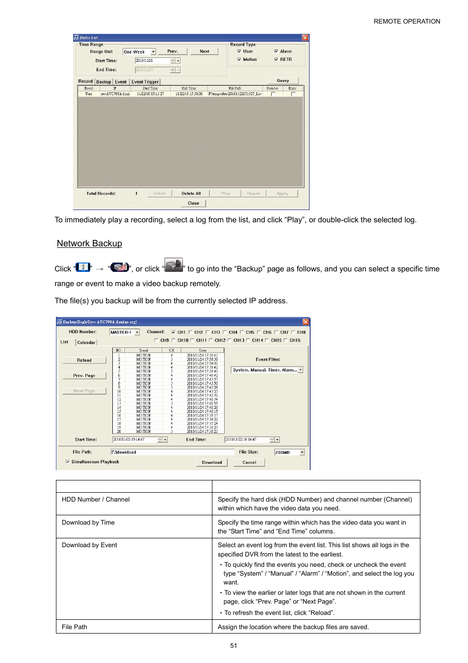 Network backup | AGI Security SYS-16A901 User Manual User Manual | Page 57 / 459