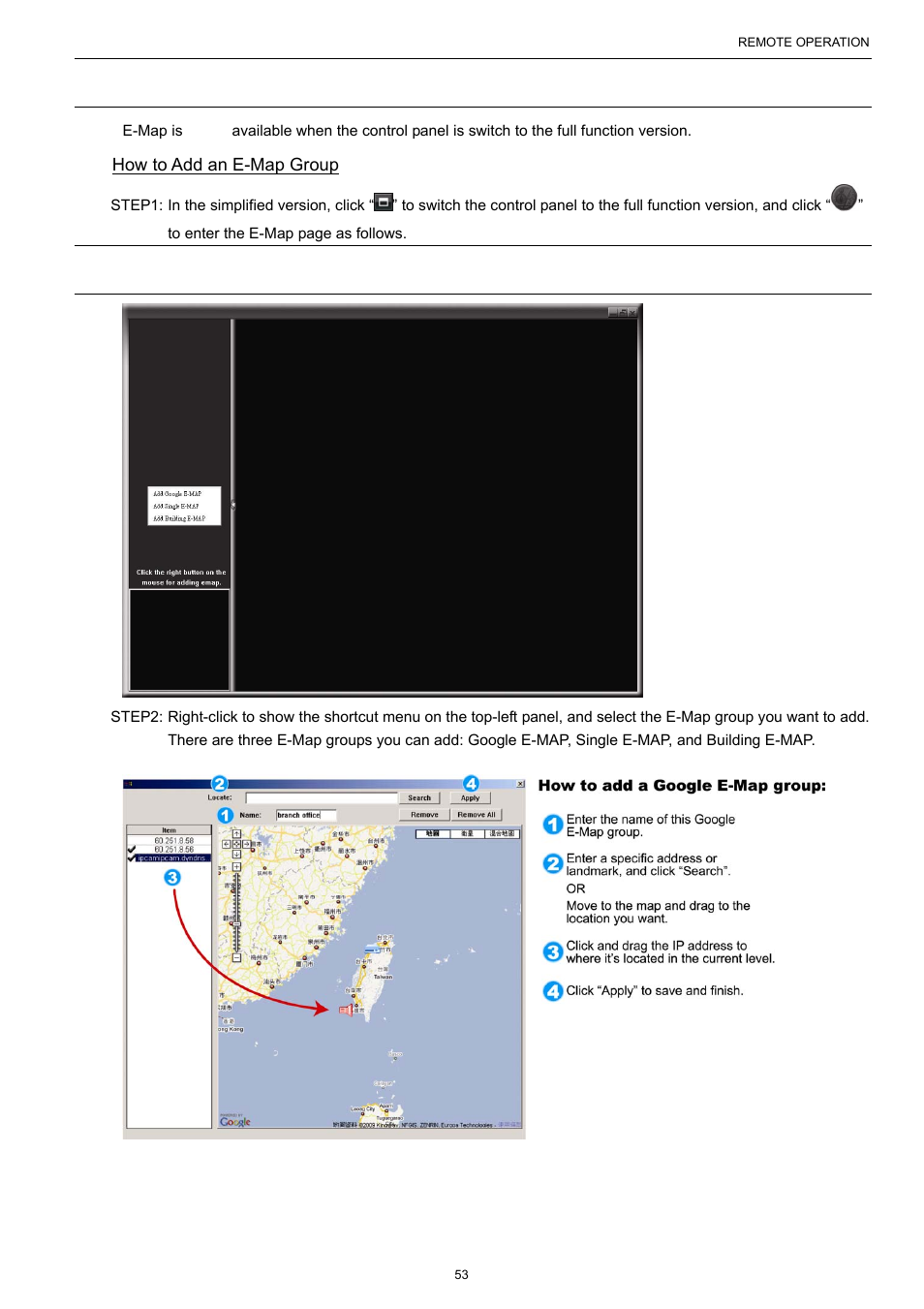 How to add an e-map group | AGI Security SYS-16A901 User Manual User Manual | Page 59 / 459