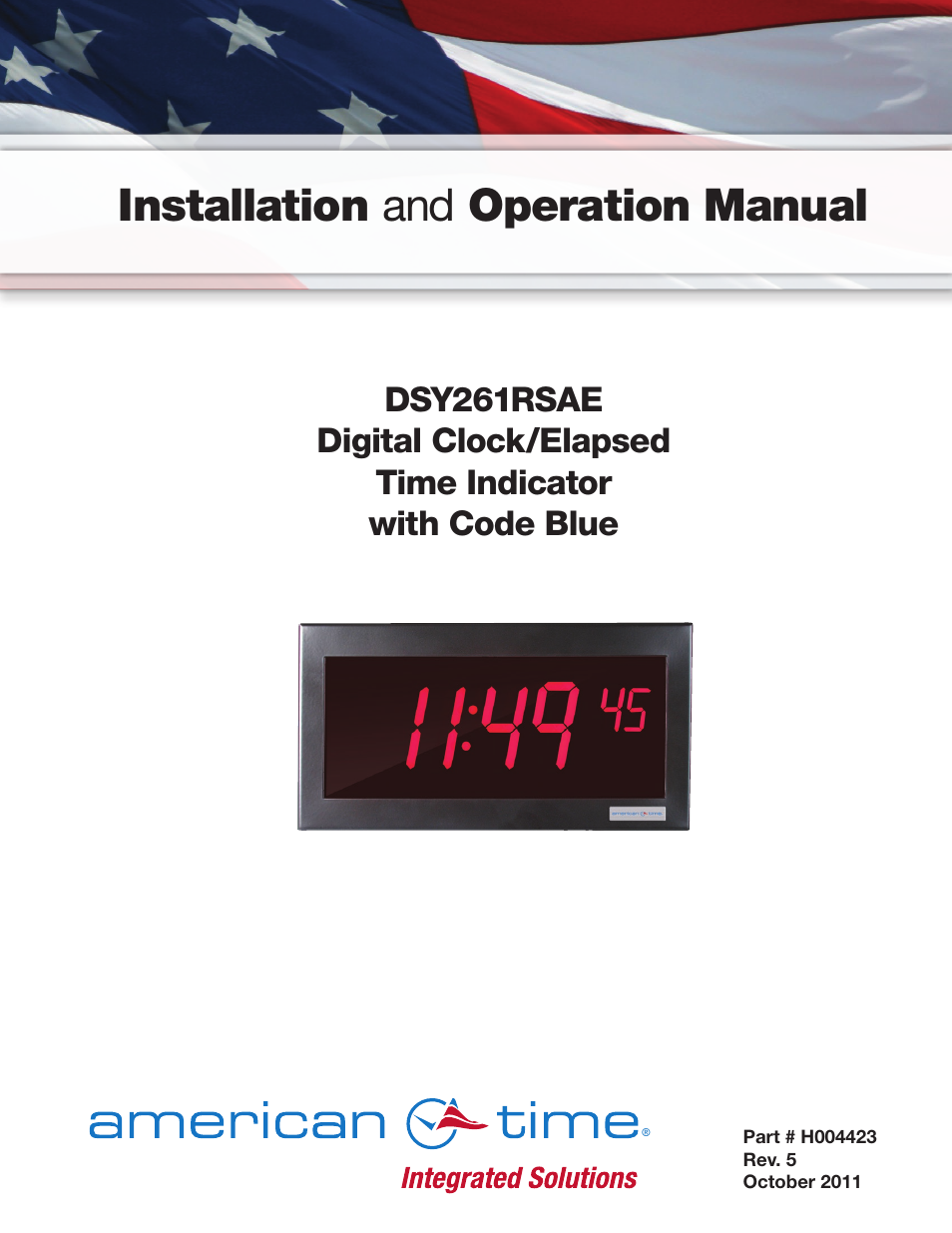 American Time DSY261RSAE User Manual | 19 pages