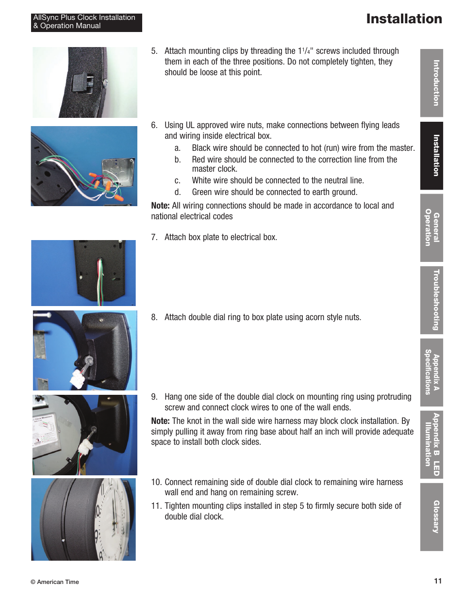 Installation | American Time AllSync Plus User Manual | Page 11 / 34