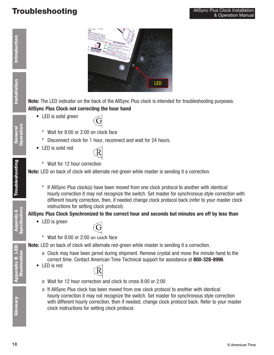 Troubleshooting | American Time AllSync Plus User Manual | Page 18 / 34