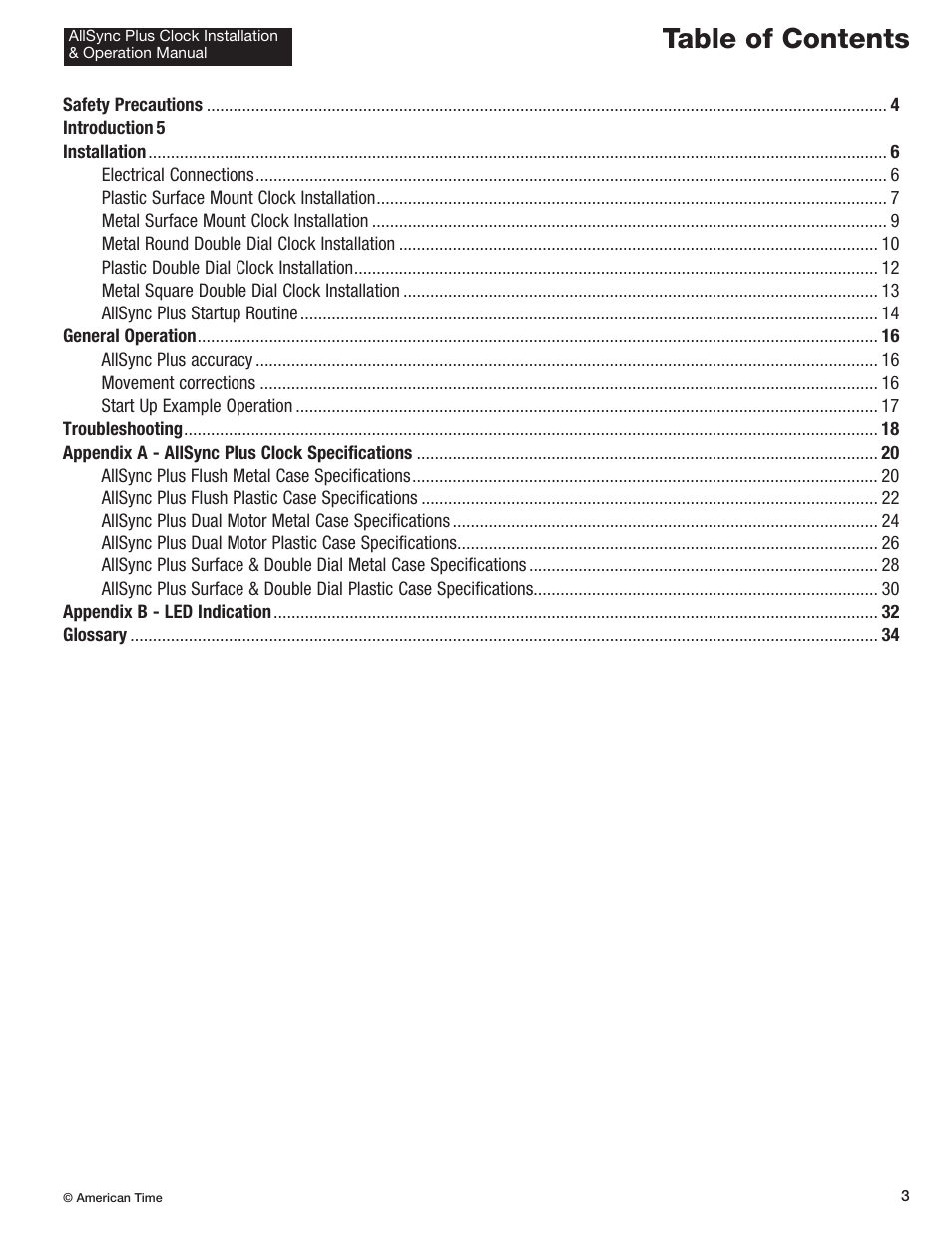 American Time AllSync Plus User Manual | Page 3 / 34