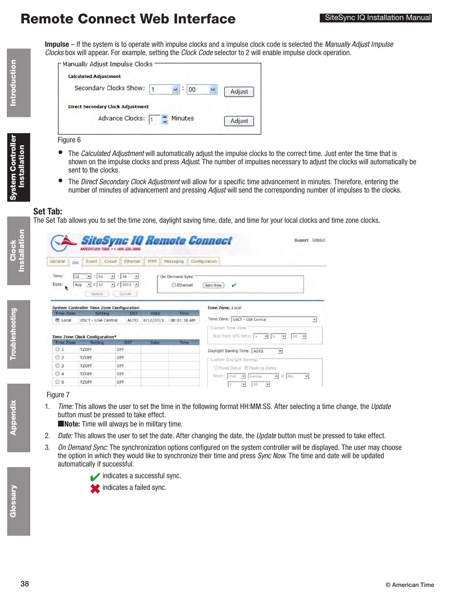 Remote connect web interface | American Time SiteSync IQ User Manual | Page 38 / 81