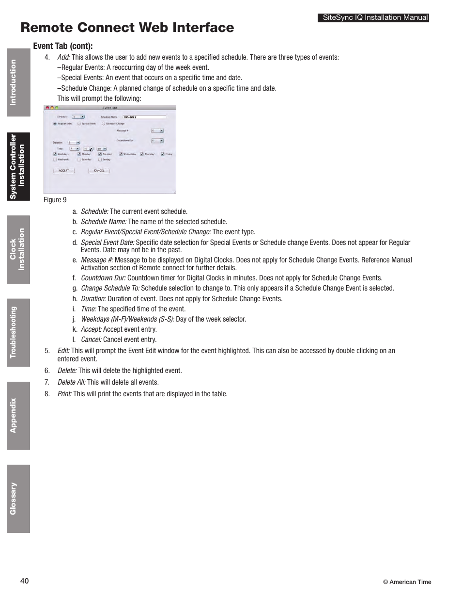Remote connect web interface | American Time SiteSync IQ User Manual | Page 40 / 81