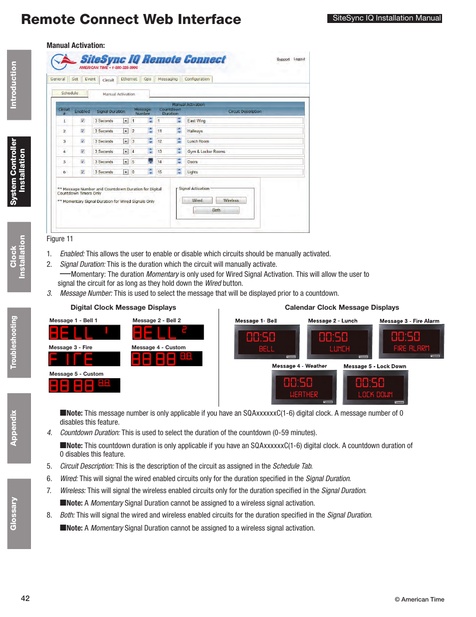 Remote connect web interface | American Time SiteSync IQ User Manual | Page 42 / 81