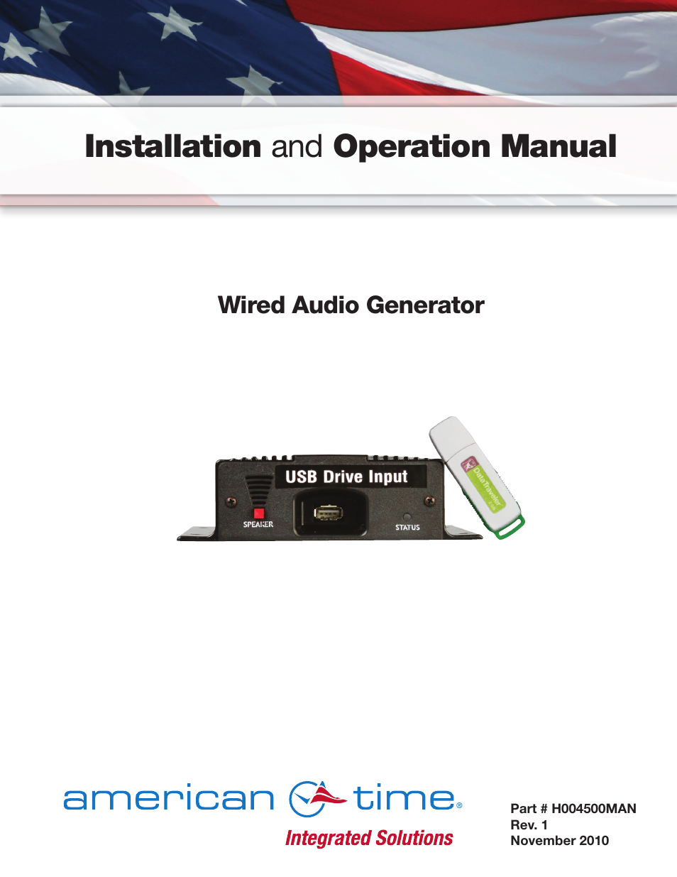 American Time Wired Audio Generator User Manual | 17 pages