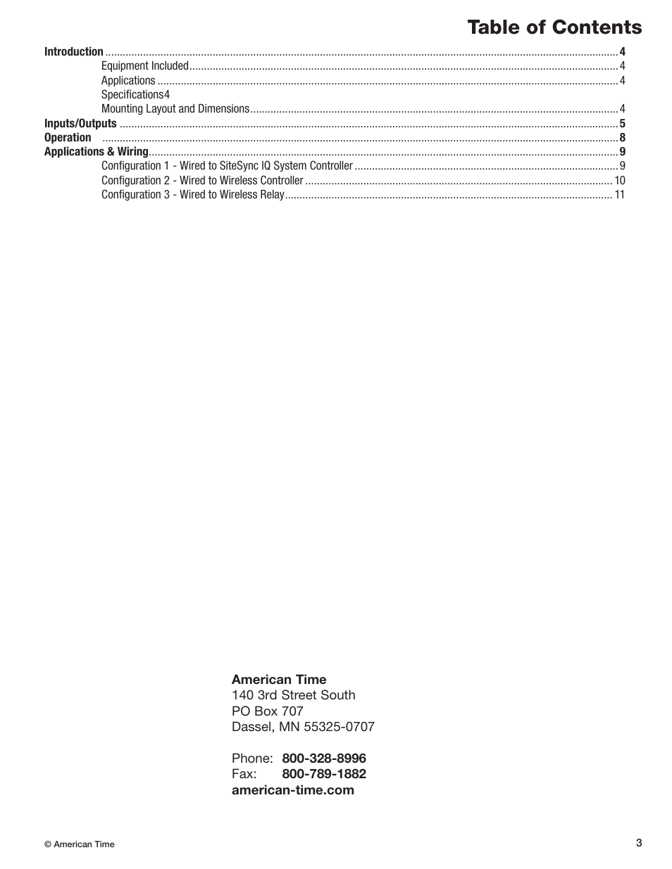 American Time Wired Audio Generator User Manual | Page 3 / 17