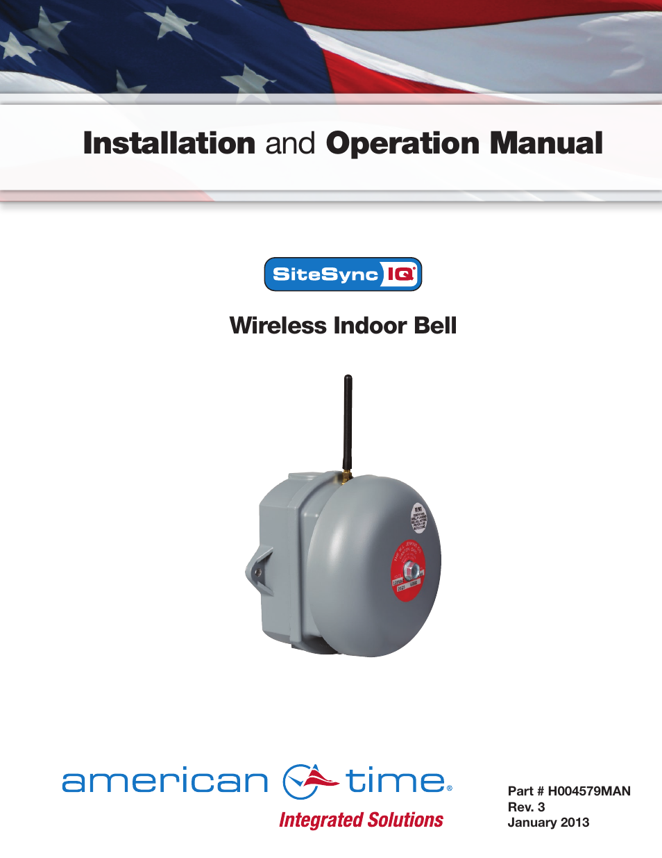 American Time Wireless Indoor Bell User Manual | 6 pages