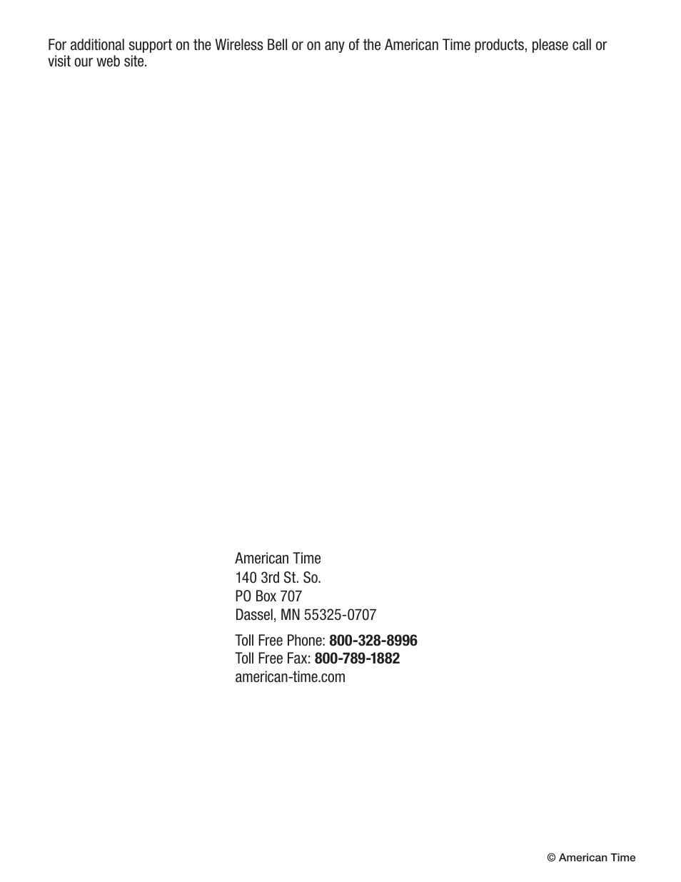 American Time Wireless Indoor Bell User Manual | Page 2 / 6