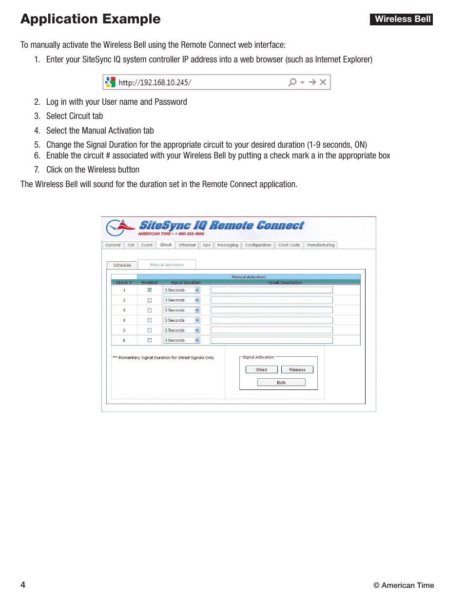 Application example | American Time Wireless Indoor Bell User Manual | Page 6 / 6