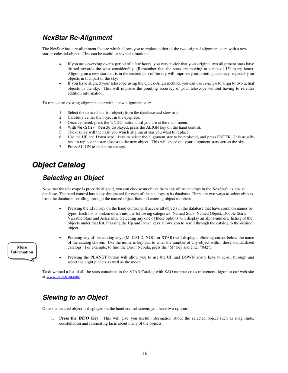 Celestron NEXSTAR 4 User Manual | Page 16 / 50