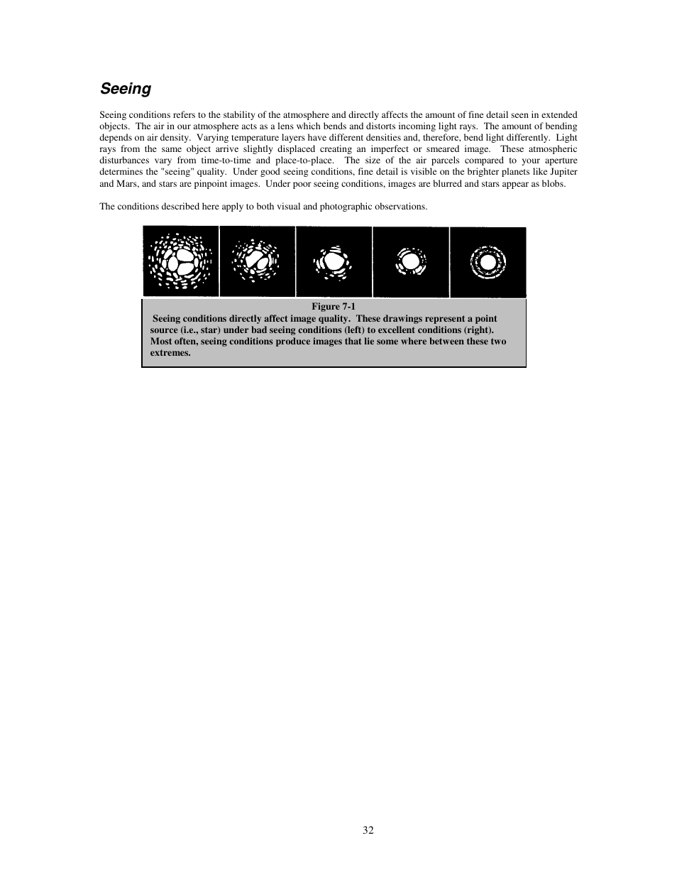 Seeing | Celestron NEXSTAR 4 User Manual | Page 32 / 50