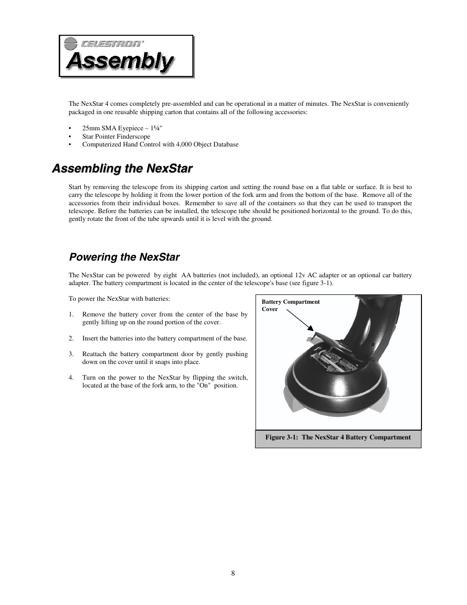 Celestron NEXSTAR 4 User Manual | Page 8 / 50