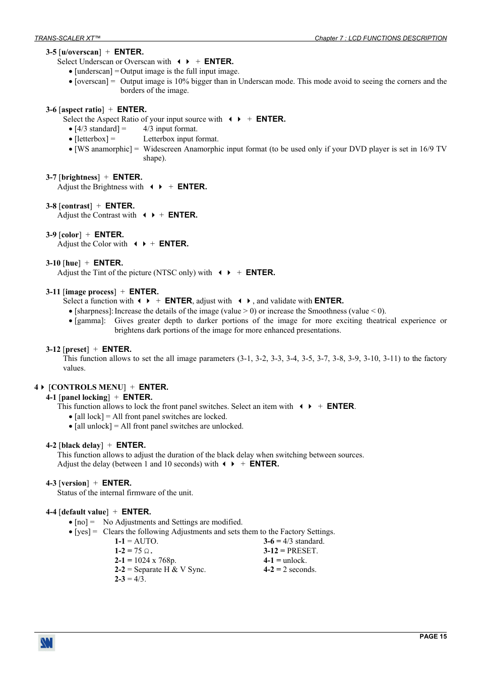 Analog Way Trans-Scaler XT - TSC550 User Manual | Page 15 / 26