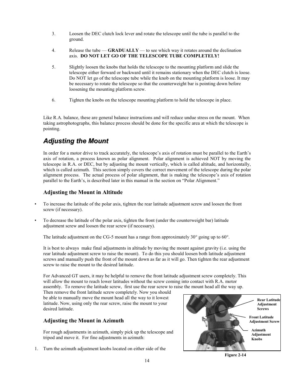 Celestron C8-S User Manual | Page 14 / 69