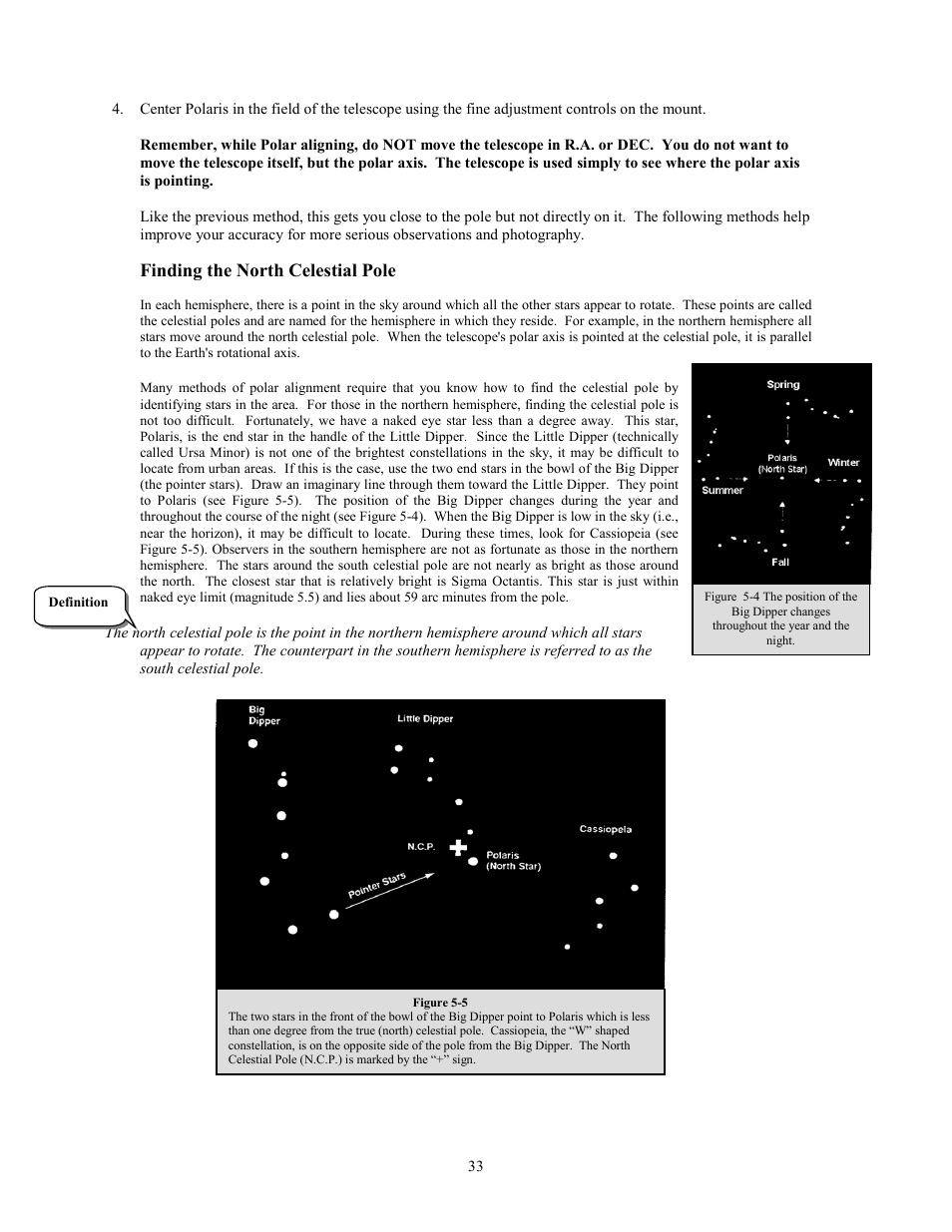 Finding the north celestial pole | Celestron C8-S User Manual | Page 33 / 69