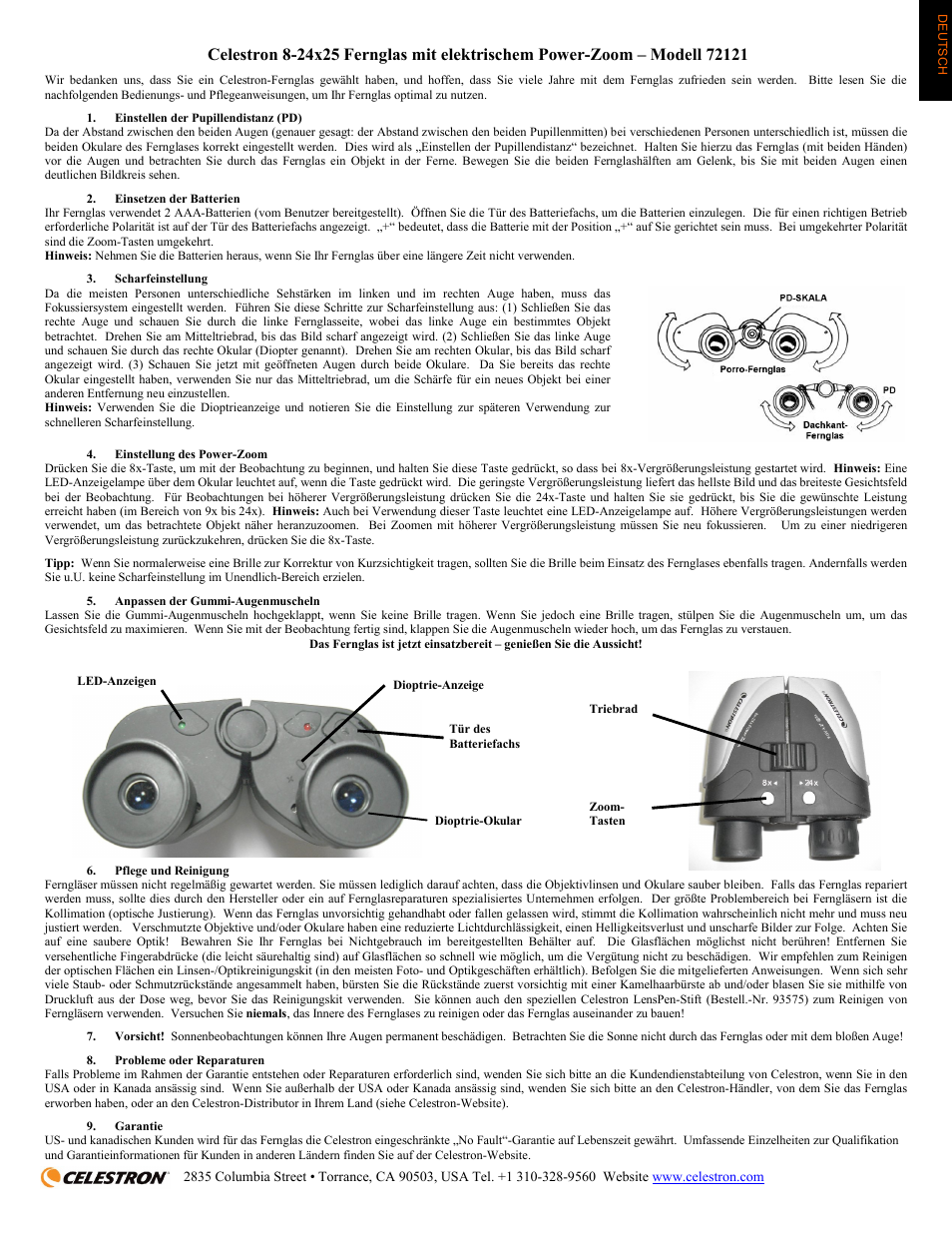 Celestron 72121 User Manual | Page 2 / 5