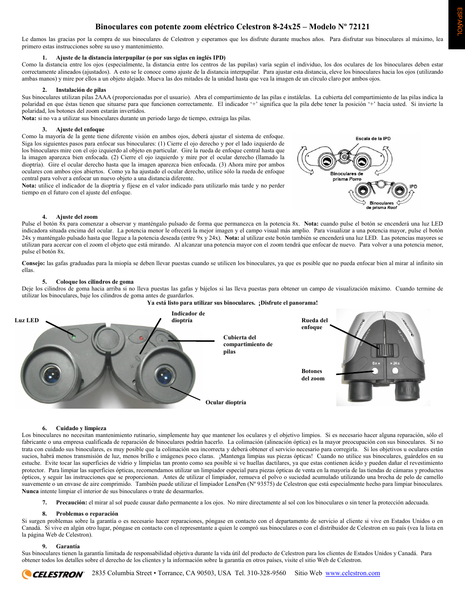 Celestron 72121 User Manual | Page 3 / 5