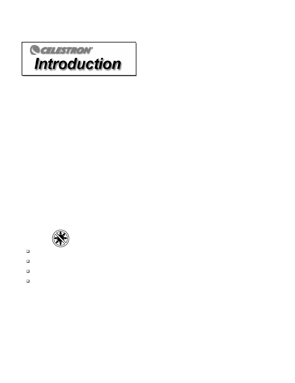 Warning, Introduction, Arning | Celestron NexStar 6 SE User Manual | Page 4 / 52