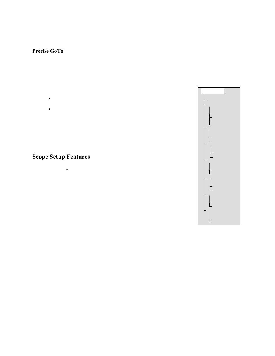 Scope setup features, Precise goto | Celestron C100ED-R User Manual | Page 24 / 67