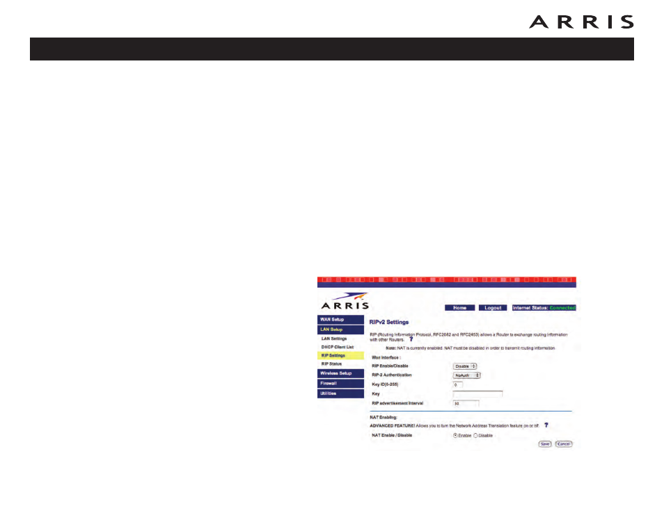 Configuring rip | ARRIS WTM652 User Guide User Manual | Page 49 / 85